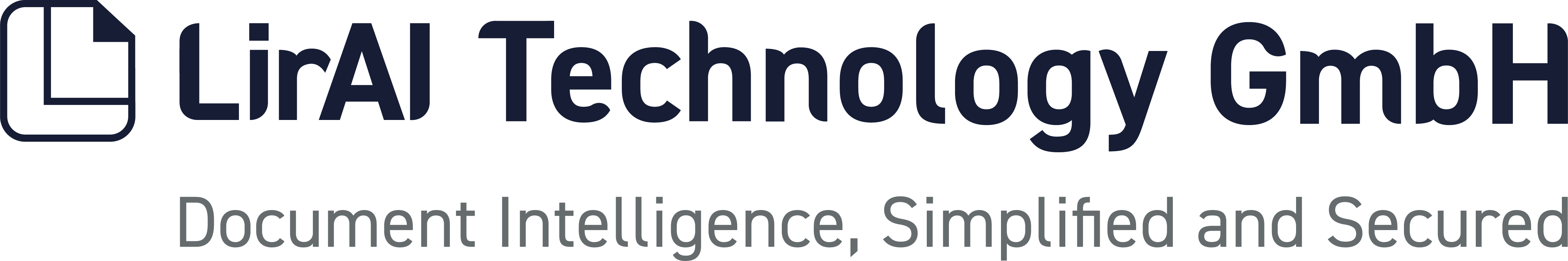LirAI-Logo mit Firmenname LirAI Technology GmbH und Claim